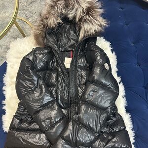 Moncler Aphrotiti Long Black Puffer Coat